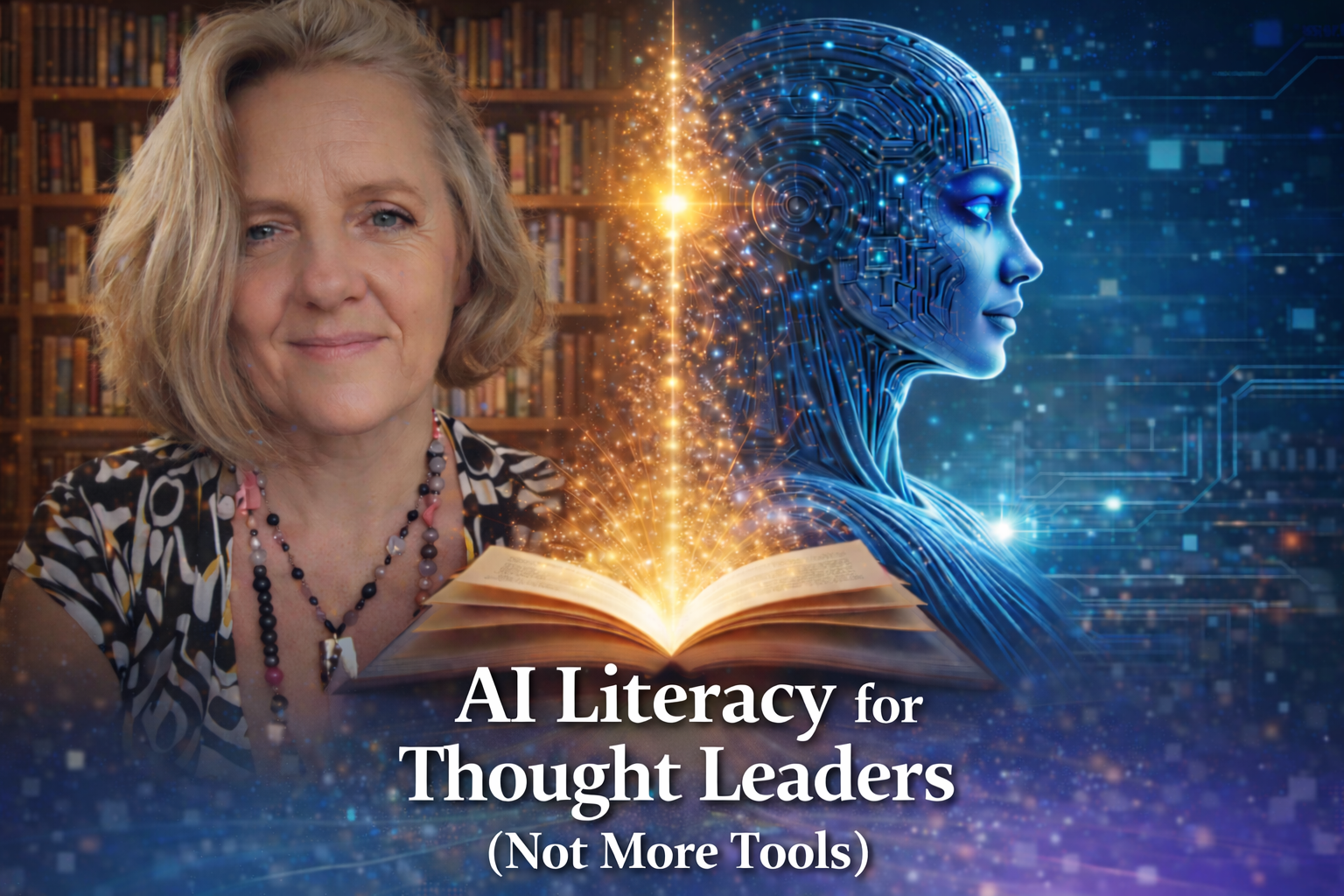 AI literacy for thought leaders concept image showing structured thinking and responsible AI use