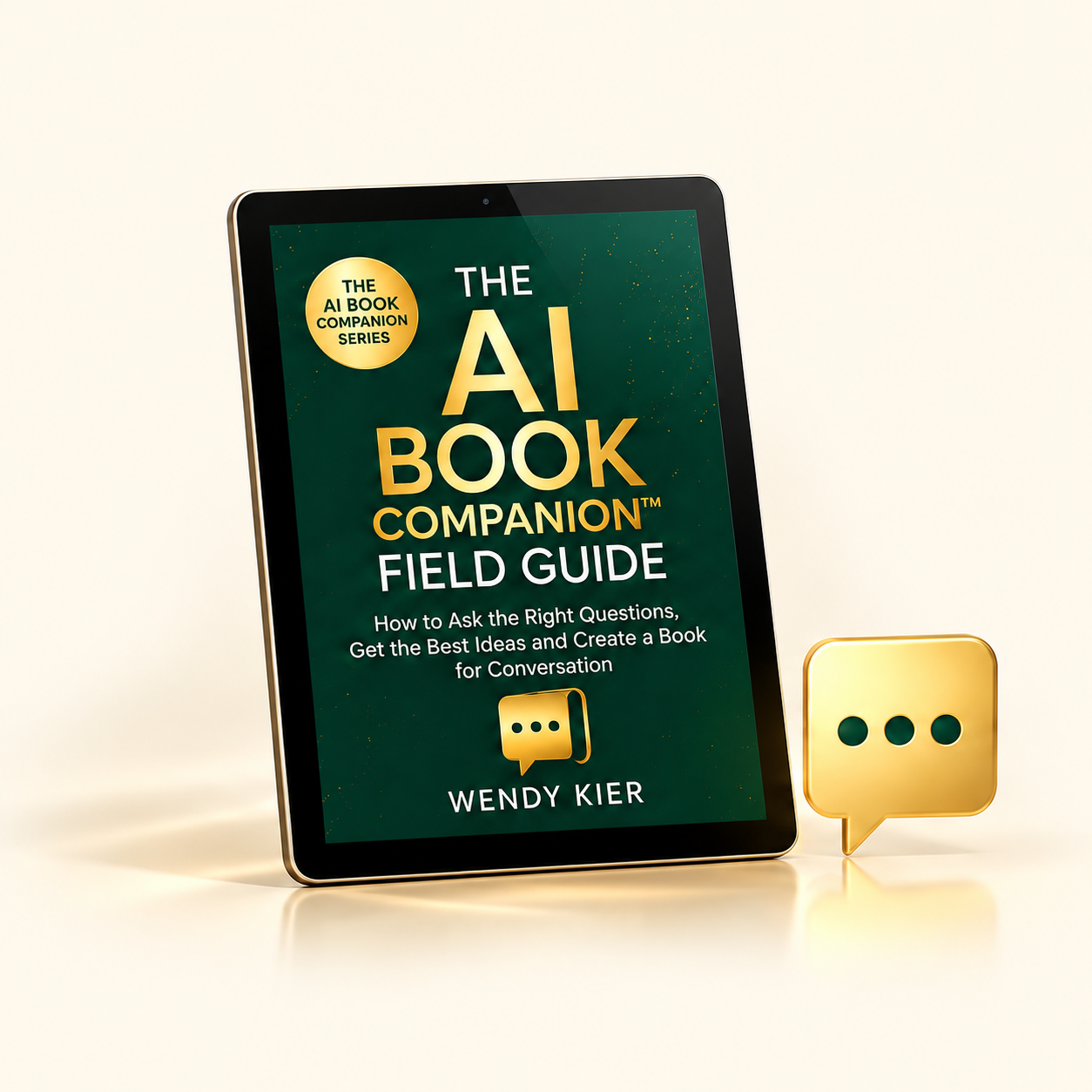 The AI Book Companion™ Field Guide by Wendy Kier, displayed on a tablet.