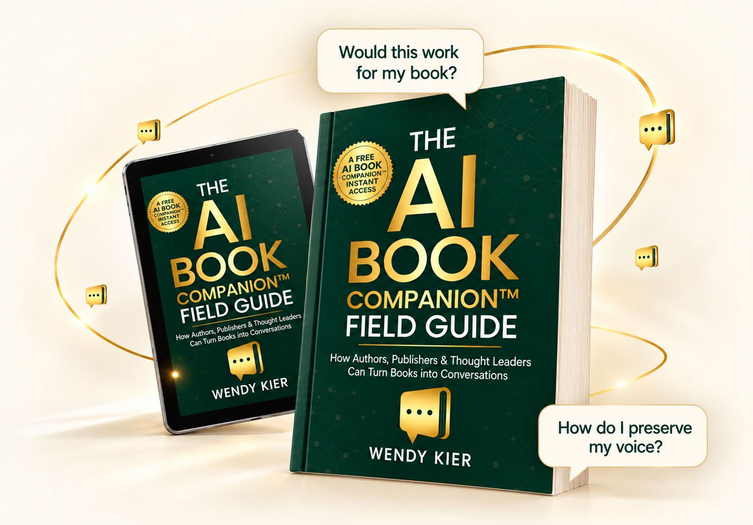 The AI Book Companion™ Field Guide by Wendy Kier, shown as a paperback and ebook.