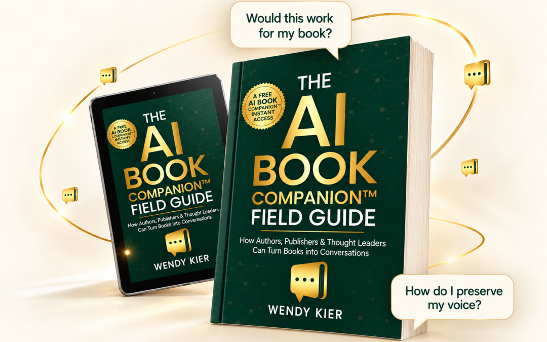 The AI Book Companion™ Field Guide by Wendy Kier, shown as a paperback and ebook with an AI Book Companion™